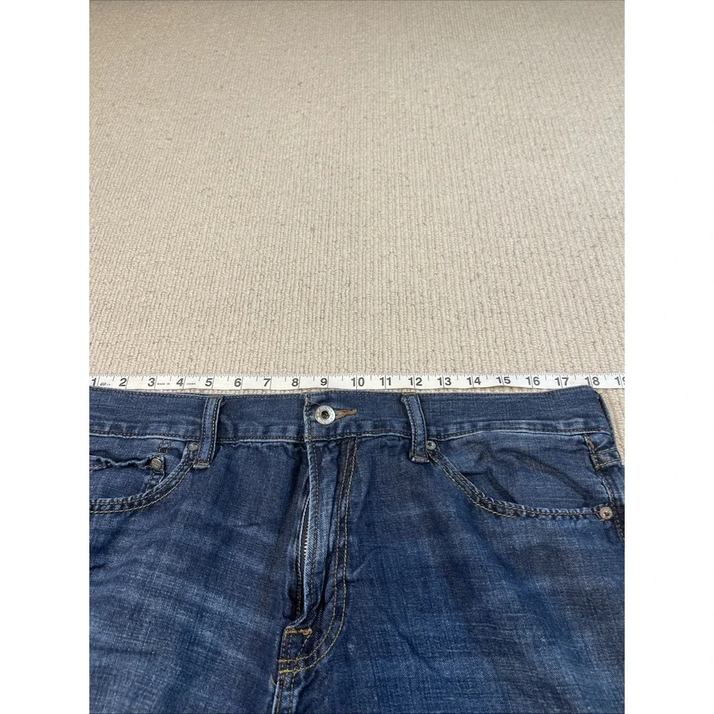 Lucky Brand Men's 36x32 221 Original Straight Jeans Cotton Linen Blend